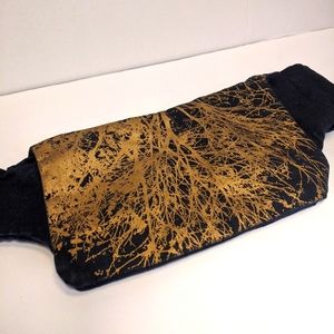 Denim Fanny Pack Gold Print Adjustable